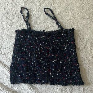 brandy melville blue floral tank